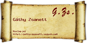 Gáthy Zsanett névjegykártya